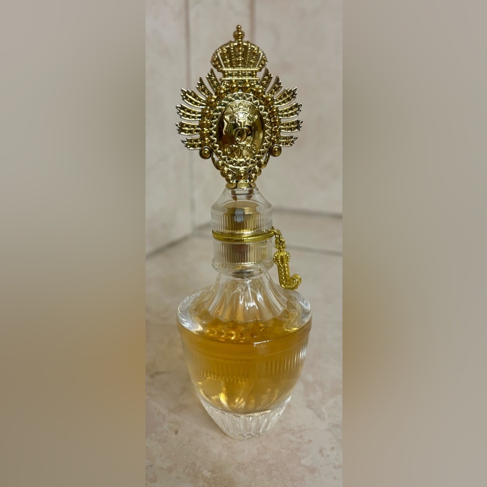Juicy Couture Gold and Clear Perfume Bottle